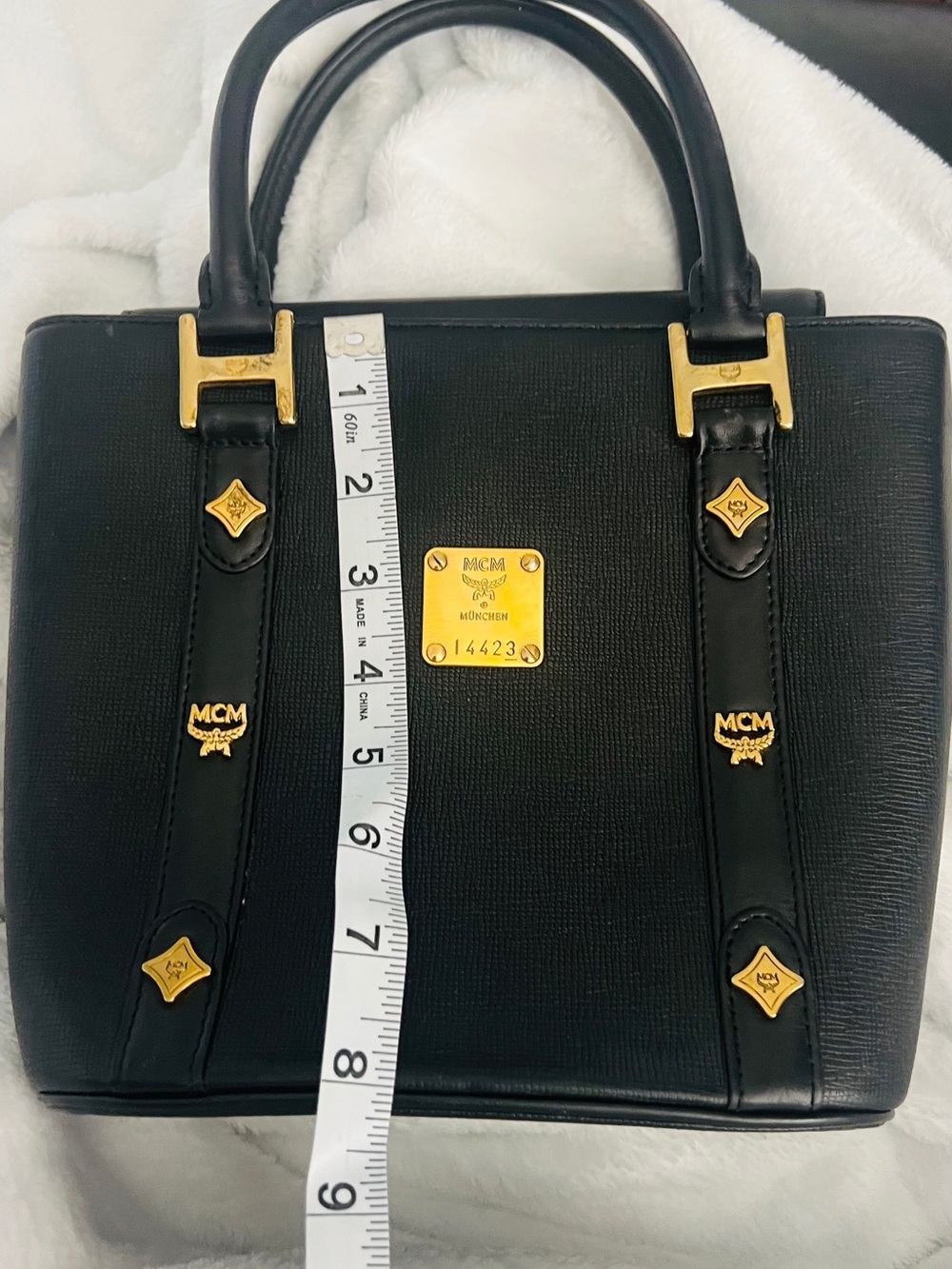 MCM Black Leather Tote with Gold Hardware - Picture 2 of 16